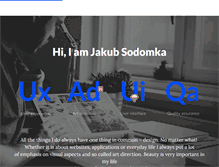 Tablet Screenshot of jakubsodomka.com